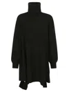 Yohji Yamamoto Roll Neck Asymmetric Long In Black