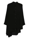 Yohji Yamamoto Raglan Long Sleeve Blouse In Black