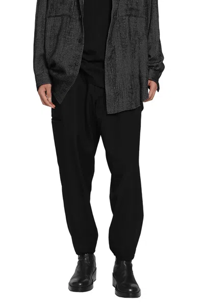 Yohji Yamamoto Re Rib Single Welt Pocket Pants In Black