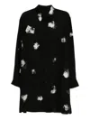 Yohji Yamamoto Silk Rear-split Graphic Print Shirt