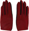 Yohji Yamamoto Red & Black Short Combi Gloves In 2 Red