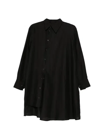 Yohji Yamamoto Regulation Layered-front Shirt In Blue