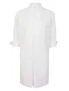Yohji Yamamoto Relaxed White Cotton Shirt With Button-down Front In White