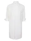 Yohji Yamamoto Relaxed White Cotton Shirt With Button-down Front In White