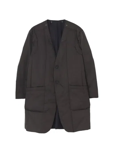 Yohji Yamamoto Reversible Button-fastening Coat In Brown