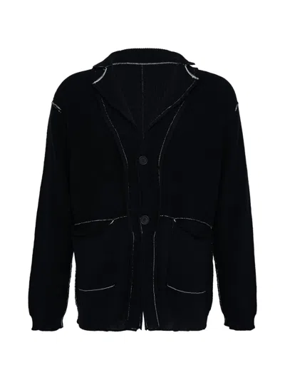 Yohji Yamamoto Reversible Cardigan In Blue