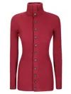 Yohji Yamamoto Ribbed High-neck Sweater In Red