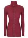 Yohji Yamamoto Ribbed High-neck Sweater In Red