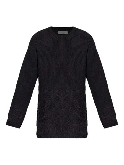 Yohji Yamamoto Ribbed-knit Jumper In Black