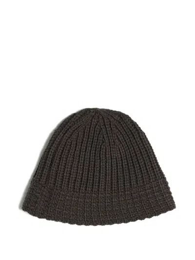 Yohji Yamamoto Ribbed-knit Wool Beanie In Black