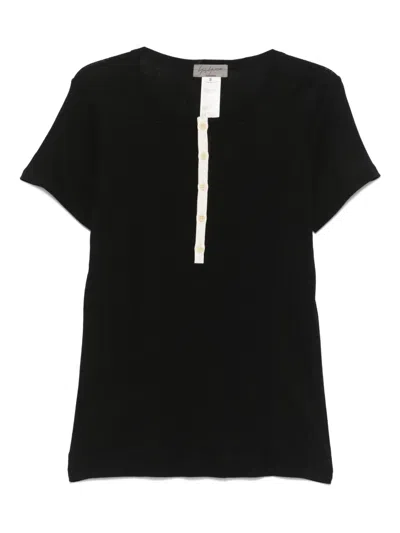 Yohji Yamamoto Ribbed T-shirt In Black