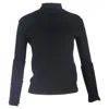 Yohji Yamamoto Ribbed Turtleneck Sweater In Black Wool In Blue