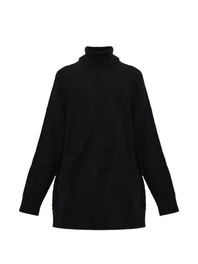 Yohji Yamamoto Ribbed-knit Turtleneck Sweater In Black
