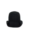Yohji Yamamoto Curved Brim Soft Texture Hat In Black