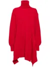 Yohji Yamamoto Roll-neck Asymmetric Jumper In Red