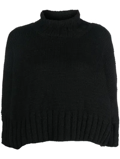 Yohji Yamamoto Roll-neck Knitted Jumper In Black