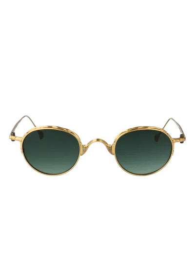 Yohji Yamamoto Round-frame Sunglasses In Gold