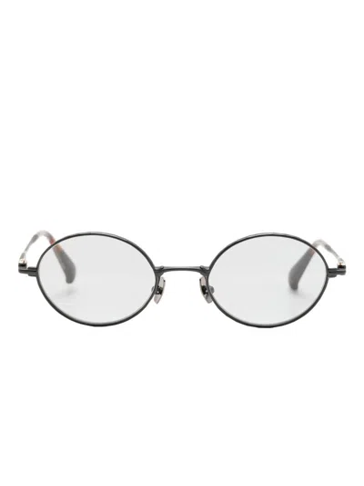 Yohji Yamamoto 圆框太阳眼镜 In Silver