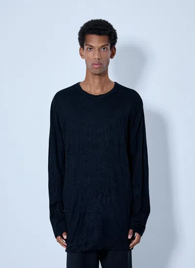 Yohji Yamamoto Round Neck Long Sleeve T-shirt In Animal Print