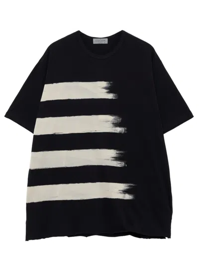 Yohji Yamamoto Round Neck Short Sleeve T-shirt In Multi