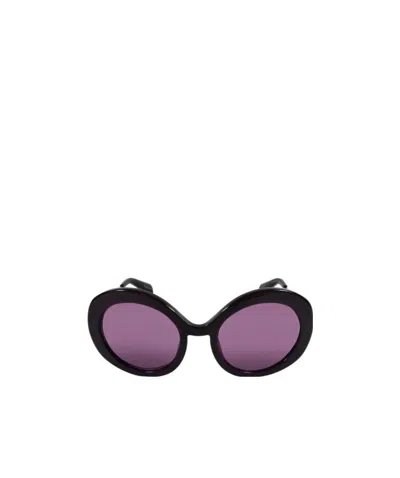 Yohji Yamamoto Round Sunglasses In Black