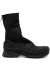 Yohji Yamamoto Round-toe Leather Boots In Black