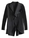 Yohji Yamamoto Ruffled-detail Jacket In Black