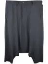 Yohji Yamamoto Sarouel Drop-crotch Trousers In Black