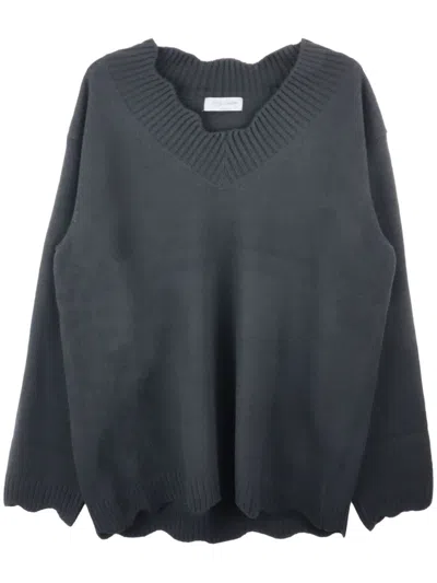 Yohji Yamamoto Scalloped Sweater In Black