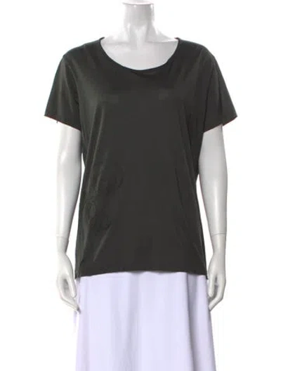 Pre-owned Yohji Yamamoto Scoop Neck Short Sleeve T-shirt In Green