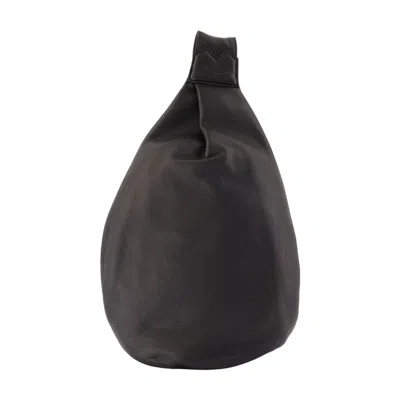 Yohji Yamamoto Sculptural Cowhide Crossbody Bag In Black