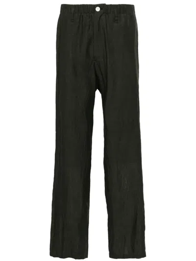 Yohji Yamamoto Seam-detail Tapered Trousers In Grey