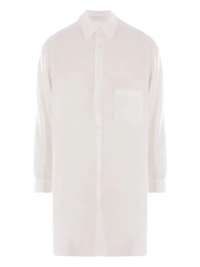 Yohji Yamamoto Semi-sheer Shirt In White