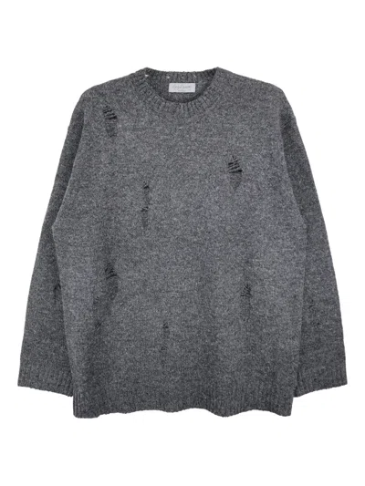 Yohji Yamamoto Sheer Wool Jumper In Gray