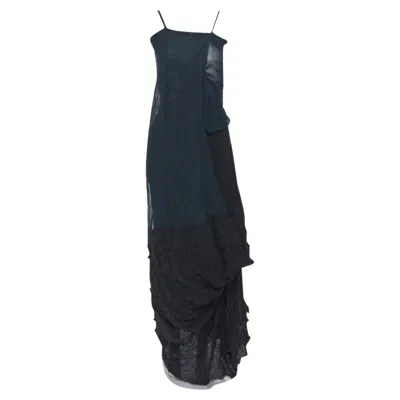 Yohji Yamamoto Shibori Wrap Deconstructed Dress In Green