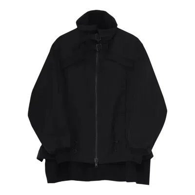 Yohji Yamamoto Shirring Detail Jacket In Black