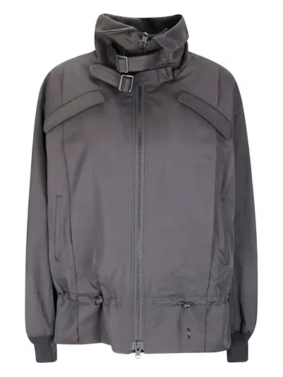 Yohji Yamamoto Shirring Twill Jacket In Black