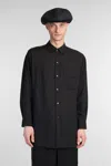 Yohji Yamamoto Layered-collar Shirt In Black