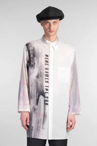 Yohji Yamamoto Man White Shirts In Beige