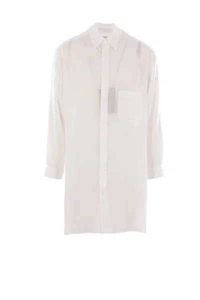 Yohji Yamamoto Semi-sheer Shirt In Beige