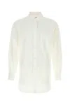 Yohji Yamamoto Cotton Shirt Featuring Long Sleeves And Collar In White