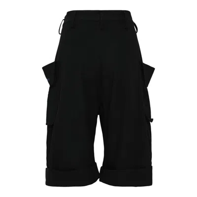 Yohji Yamamoto Short Cargo Pants In Black