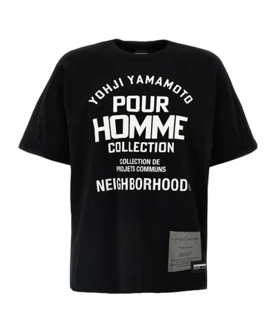 Yohji Yamamoto X Neighbourhood Slogan-print T-shirt In Black