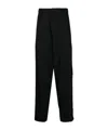 Yohji Yamamoto Tailored Denim Trousers With Pleats And Pockets In Black