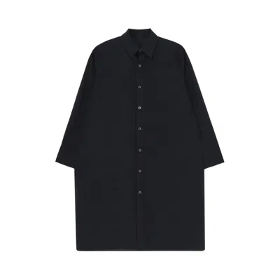 Pre-owned Yohji Yamamoto Side Slit Long Blouse 'black' | Women's Size 2