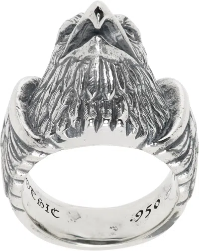 Yohji Yamamoto Silver Eagle Head Ring In 1 Silver
