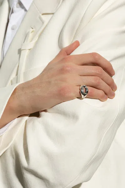 Yohji Yamamoto Silver Ring In Metallic