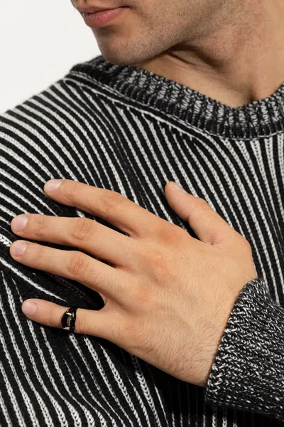 Yohji Yamamoto Silver Ring In Black
