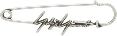 Yohji Yamamoto Silver Safety Pin Brooch In 1 Silver