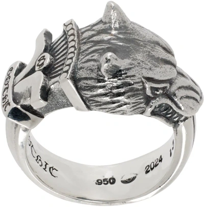 Yohji Yamamoto Silver Wolf Dagger Ring In 1 Silver